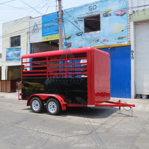 Remolque fabricado para transportar dos caballos con opción a sujetar las divisiones centrales para subir un RZR